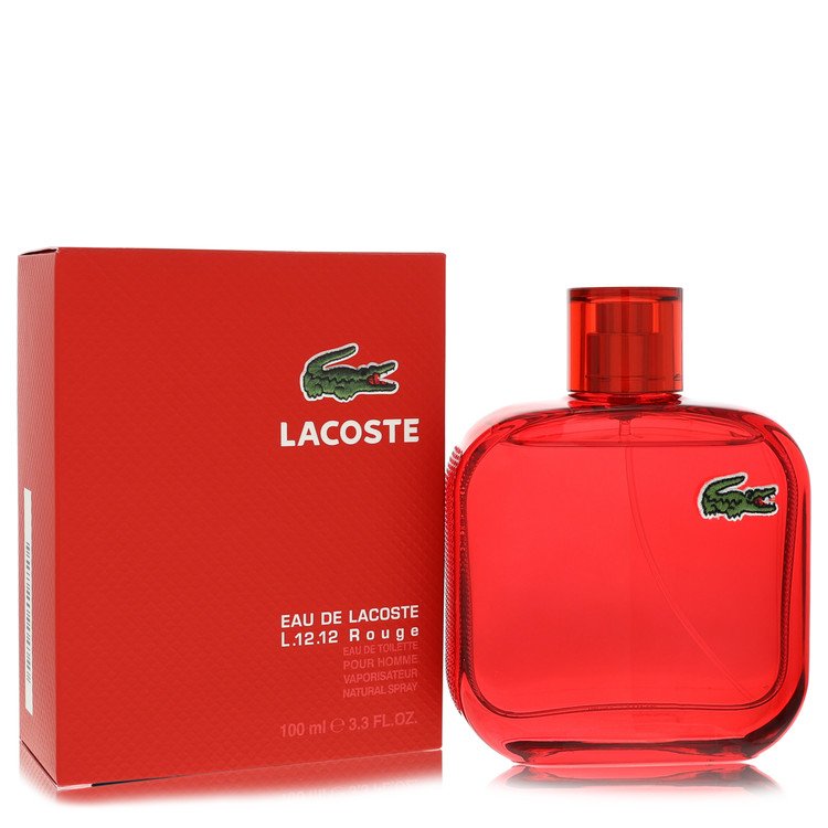 Lacoste L.12.12 Rouge Eau De Toilette Spray for Men 3.3 oz / 100 ml