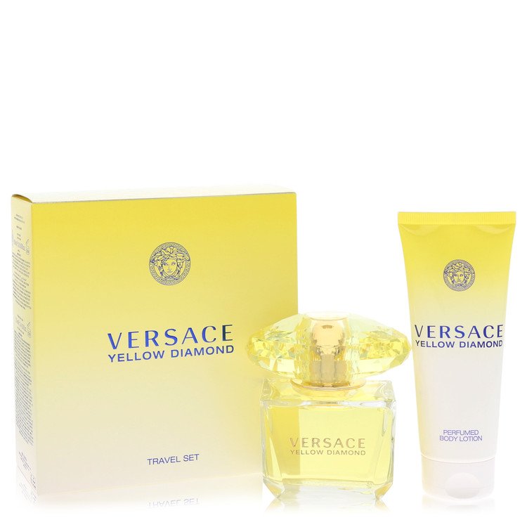 Versace Yellow Diamond Gift Set - 3 oz (90 ml) Eau De Toilette with 3.4 oz (100 ml) Body Lotion