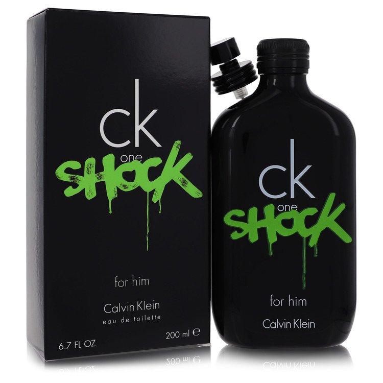 CK One Shock Eau De Toilette Spray for Men, 3.4 oz / 100 ml