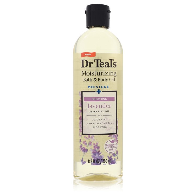 Dr Teal's Sooth & Sleep Bath Oil with Lavender, Pure Epsom Salt Body Oil, 8.8 oz / 260 ml for Women