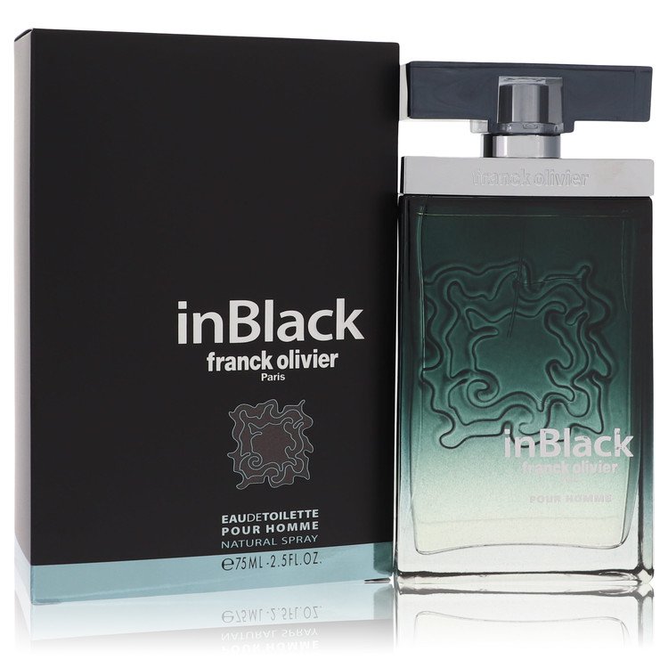 Franck Olivier In Black Eau De Toilette Spray for Men, 2.5 oz (75 ml)