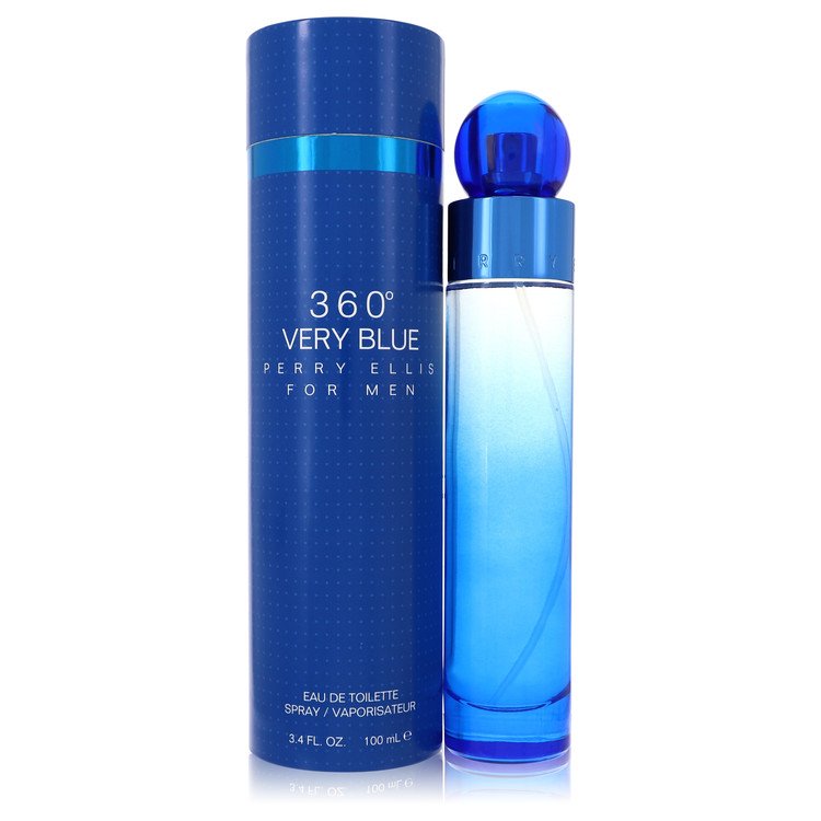 Perry Ellis 360 Very Blue Men's Eau de Toilette Spray 3.4 oz / 100 ml