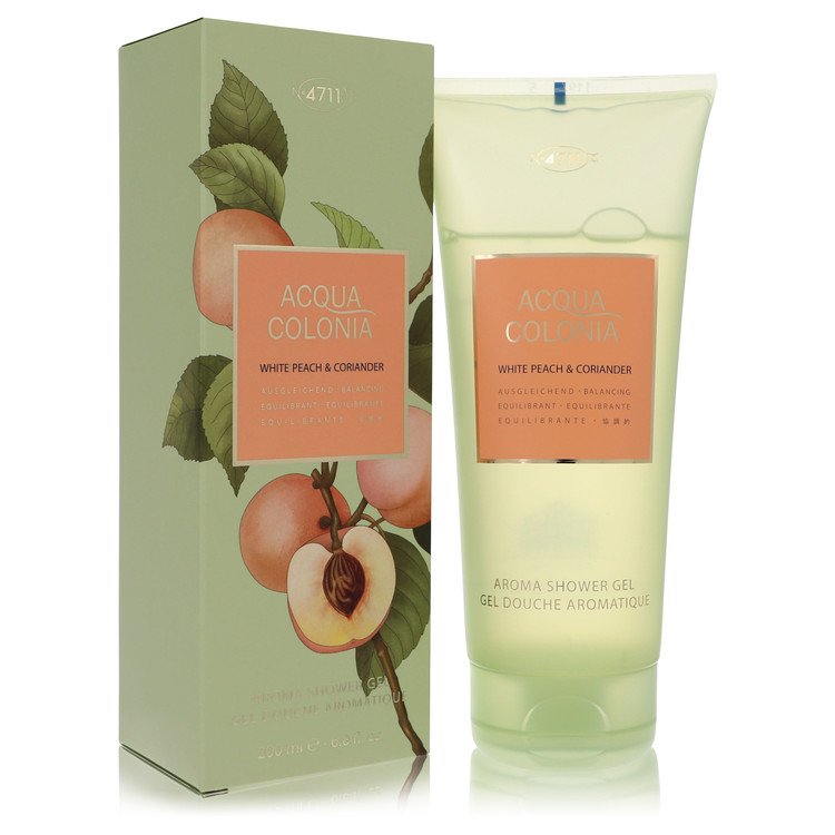 4711 Acqua Colonia White Peach & Coriander Shower Gel for Women, 6.8 oz / 200 ml