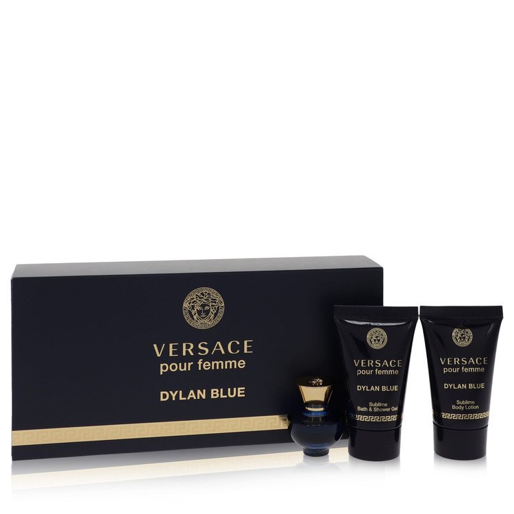 Versace Pour Femme Dylan Blue Gift Set ‚Äö√Ñ√¨ Mini Eau de Parfum 0.17oz/5ml, Body Lotion, Shower Gel