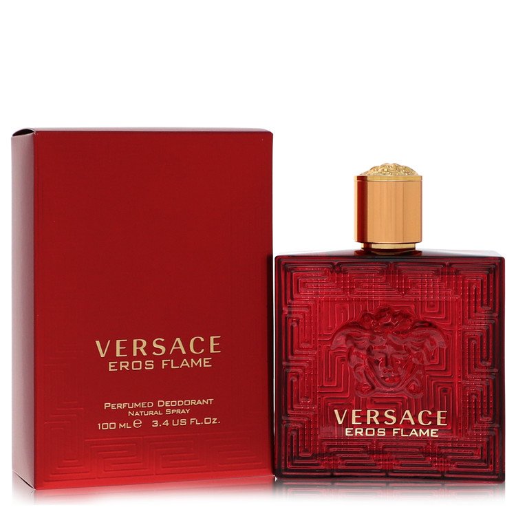 Versace Eros Flame Deodorant Spray for Men, 3.4 oz / 100 ml