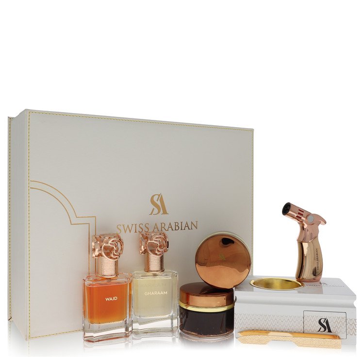 Swiss Arabian Bakhoor Dukhoon Al Haram Gift Set with Incense and Perfume