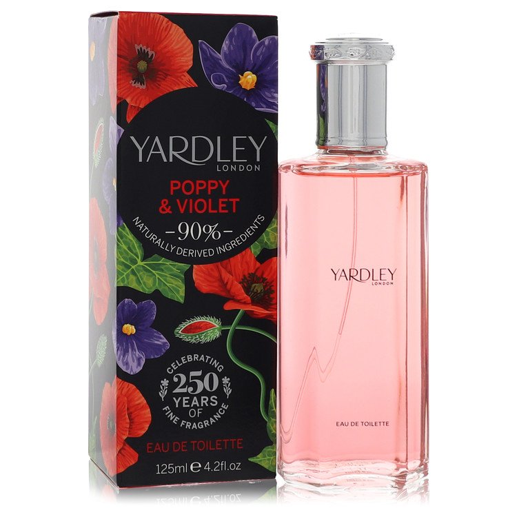Yardley Poppy & Violet Eau De Toilette Spray 4.2 oz (125 ml) for Women