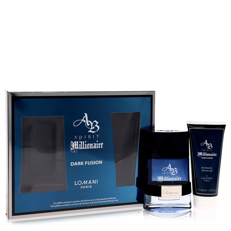 Lomani Spirit Millionaire Dark Fusion Gift Set ‚Äö√Ñ√¨ Eau de Parfum 3.4oz/100ml & Shower Gel 6.7oz/200ml