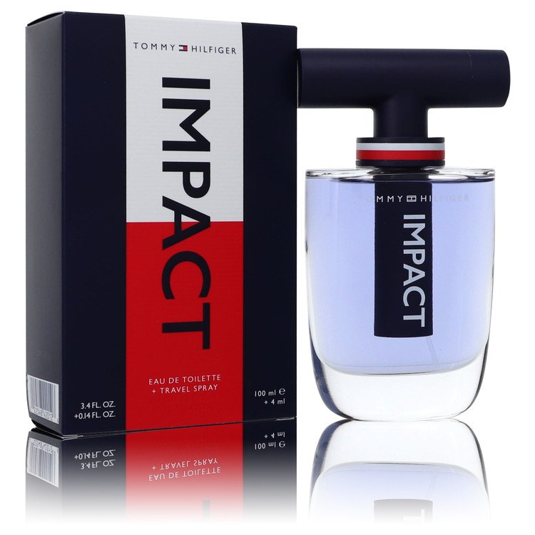 Tommy Hilfiger Impact Gift Set - 3.4 oz (100 ml) EDT Spray + 0.14 oz (4 ml) Travel Spray