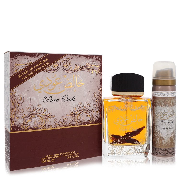 Lattafa Pure Oudi Eau De Parfum Spray 1.7 oz (50 ml) & Deodorant 3.4 oz (100 ml) for Women