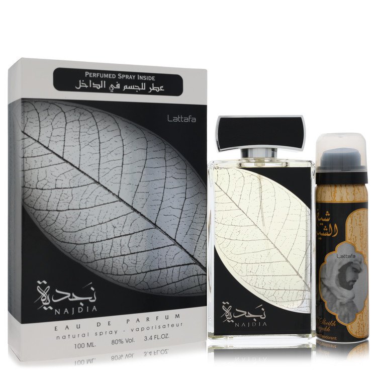 Lattafa Najdia Eau De Parfum Spray 1.7 oz / 50 ml and Deodorant 3.4 oz / 100 ml for Women