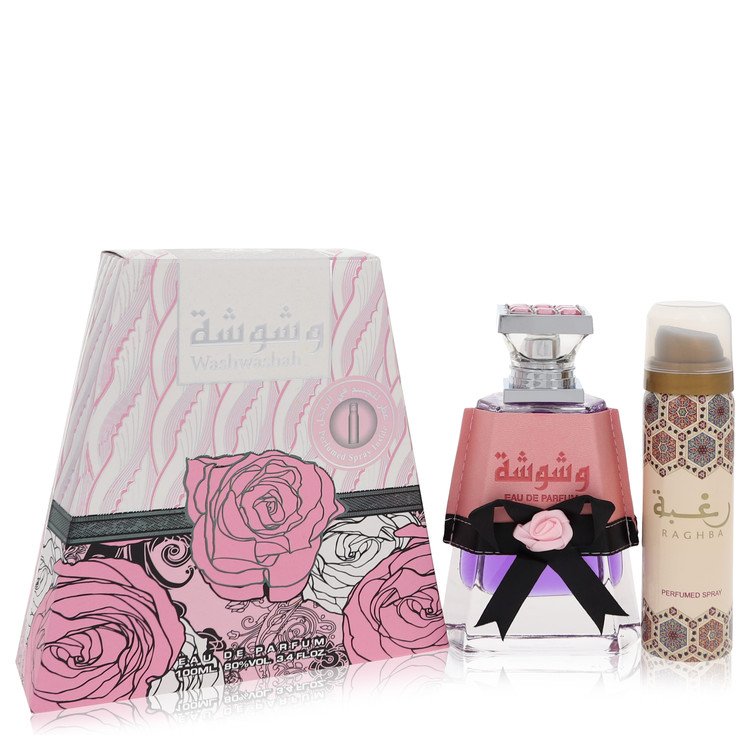 Washwashah by Lattafa Eau De Parfum Spray 1.7 oz (50 ml) & Deodorant 3.4 oz (100 ml) for Women