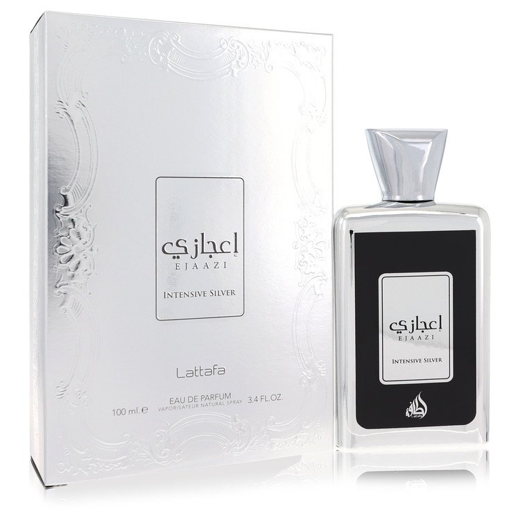 Lattafa Ejaazi Intensive Silver Eau De Parfum Spray, Unisex, 3.4 oz (100 ml)