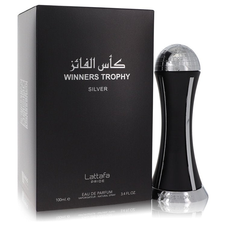 Lattafa Pride Winners Trophy Silver Eau de Parfum Spray for Men 3.4 oz / 100 ml