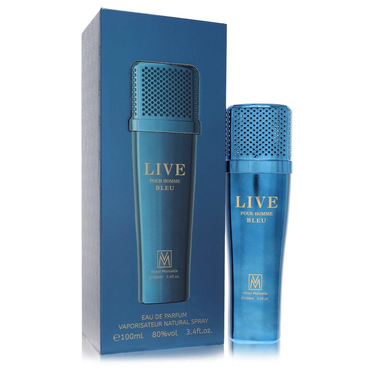 Victor Manuelle Live Bleu Eau De Parfum Spray 3.4 oz (100 ml) for Men