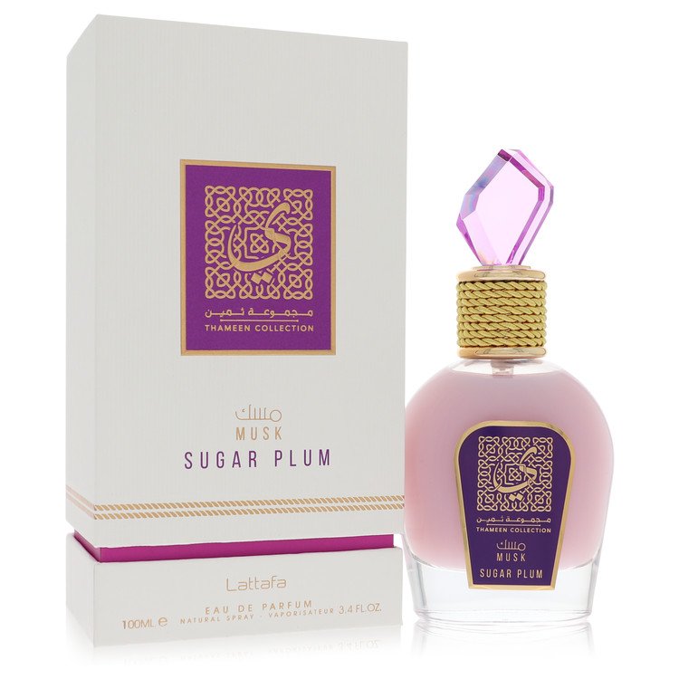 Lattafa Musk Sugar Plum Eau De Parfum Spray 3.4 oz / 100 ml for Women
