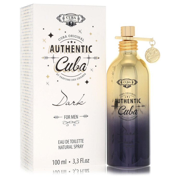 Cuba Authentic Dark Eau de Toilette Spray for Men, 3.3 oz / 100 ml