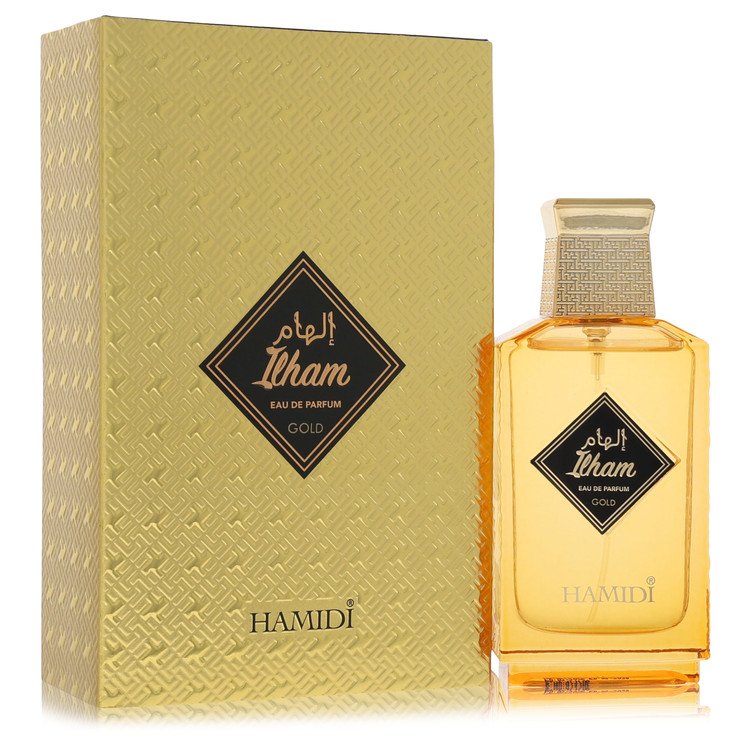 Hamidi Ilham Gold Eau De Parfum Spray for Men, 3.4 oz / 100 ml