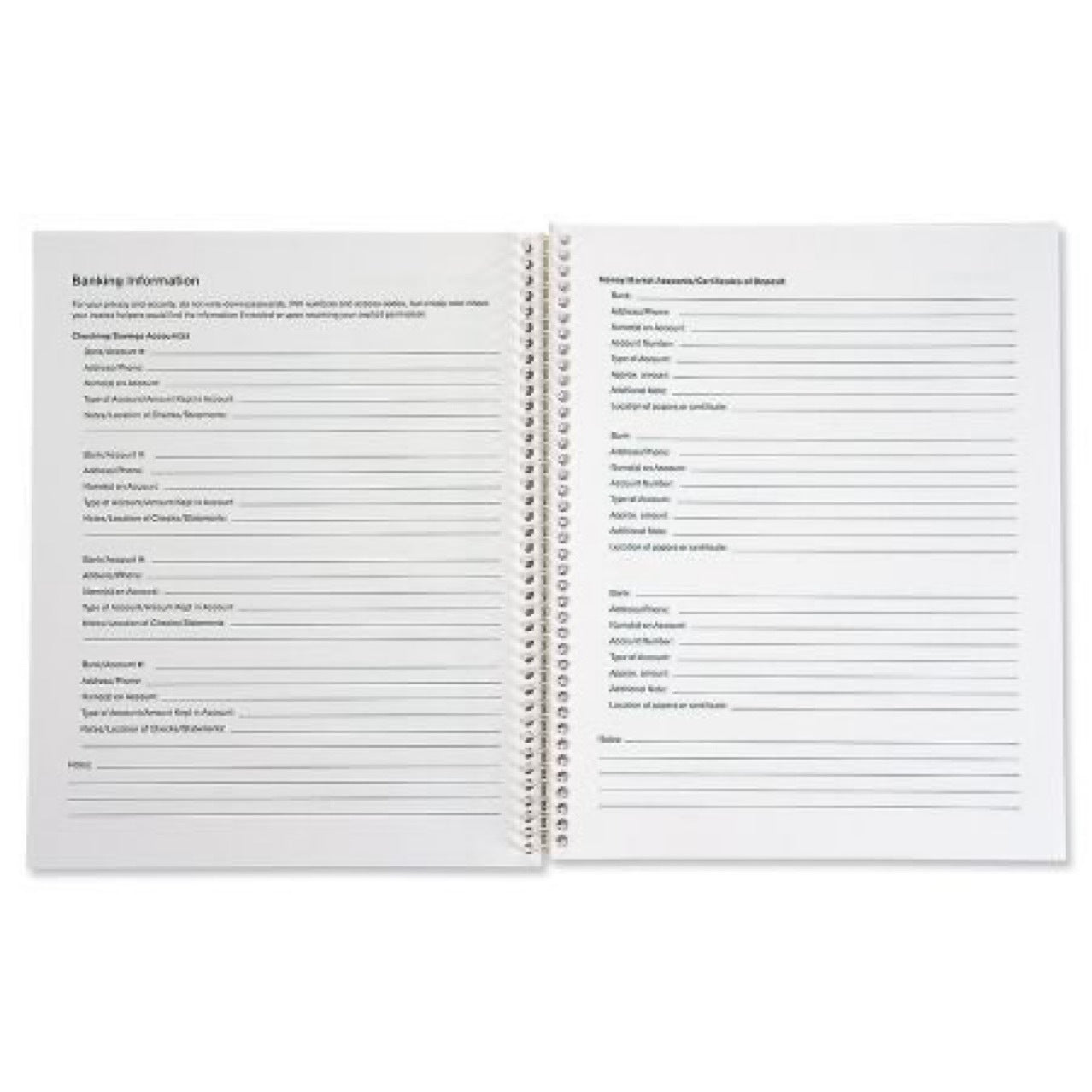 End Of Life Planner Emergency Loose-leaf Binder