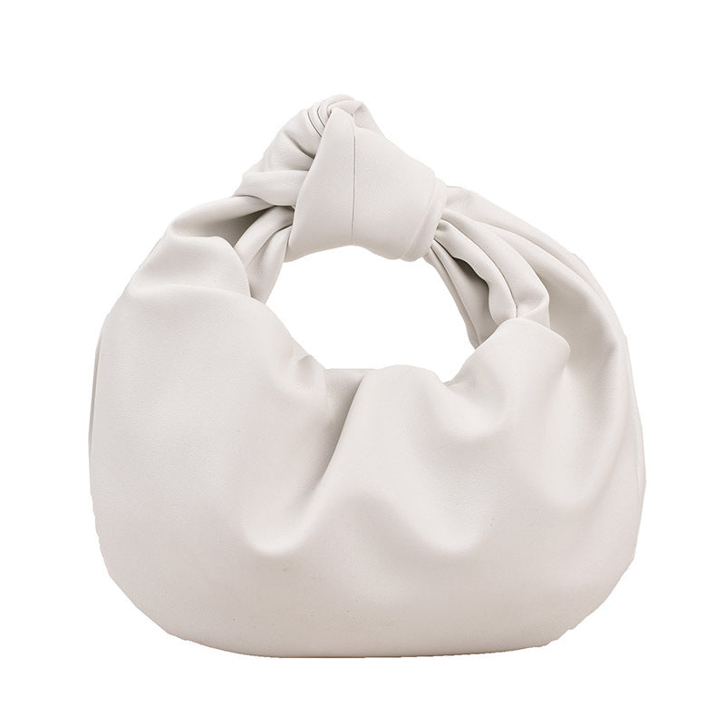 Western Style Crossbody Portable Pleated Cloud Bag For Women