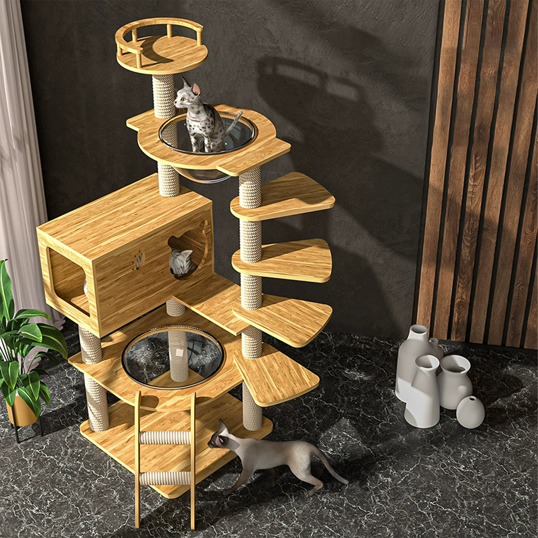 Hester Cat Climber, Cat Tree, Wood