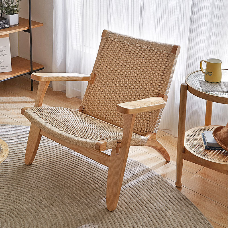 Hans CH25 Lounge Chair, Oiled Oak, Natural Cord