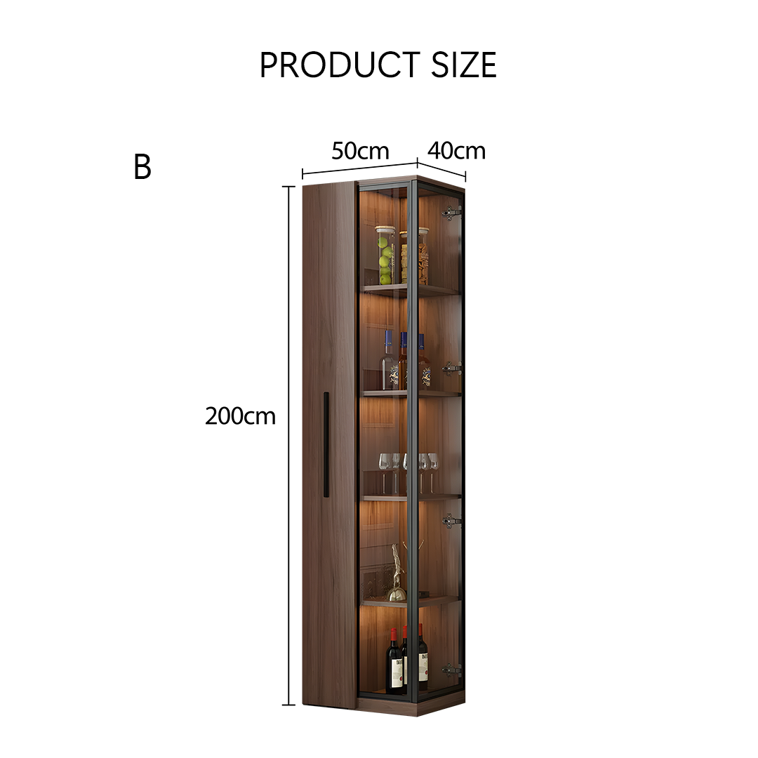 Wavecrest Cocktail Cabinet, Bar With Doors, Wood