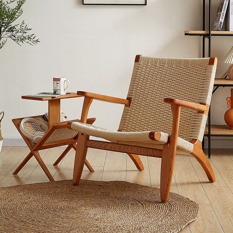 Hans CH25 Lounge Chair, Oiled Oak, Natural Cord