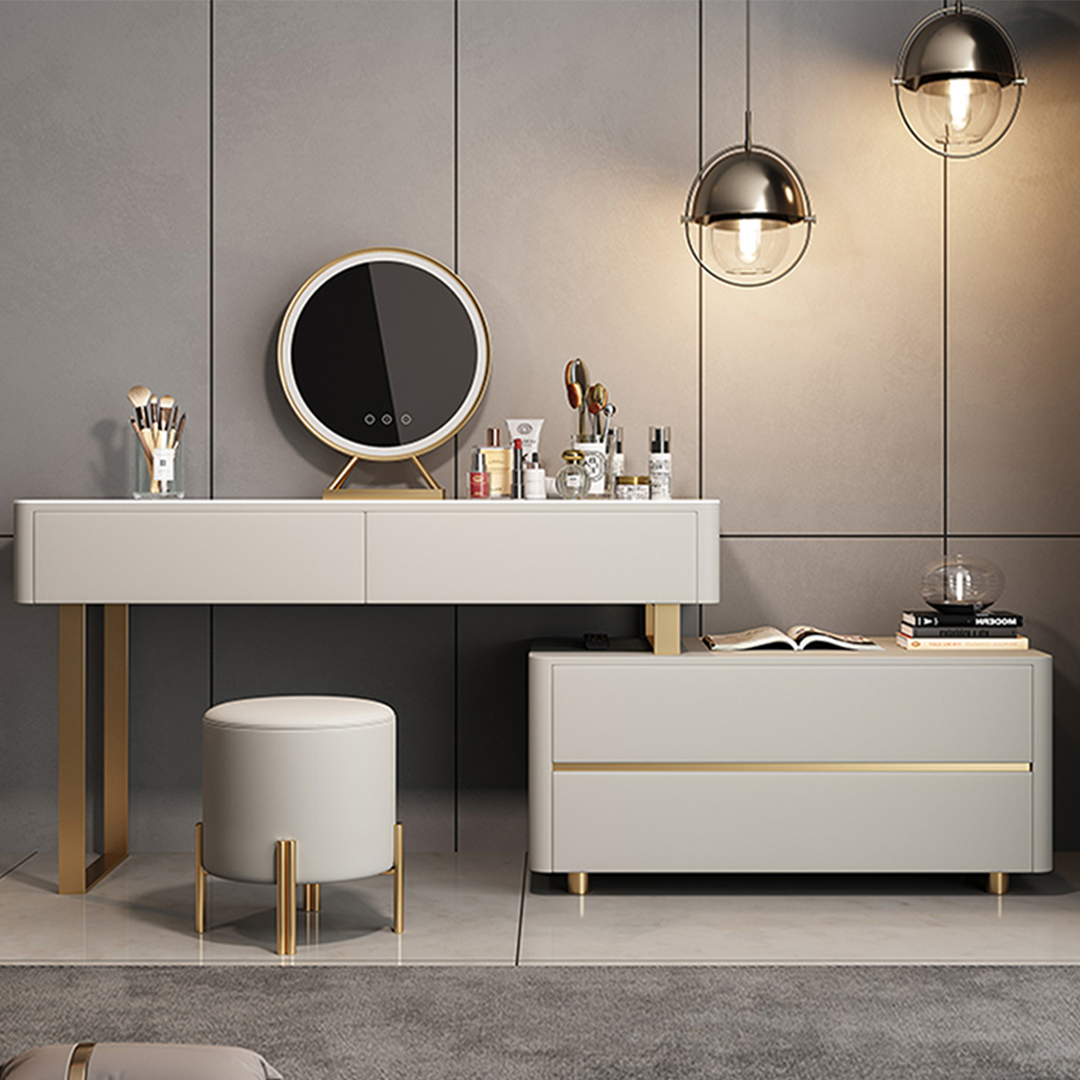Maynard Dressing Table With Sideboard With LED Mirror