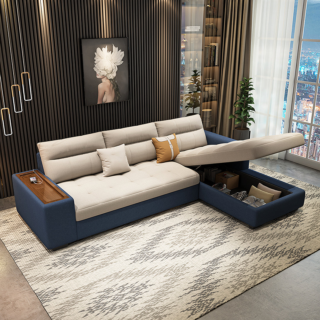 Lobo Sectional Sofa With Storage, Chaise Lounge Sofa Bed