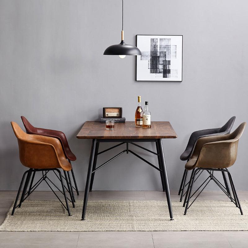 A Set of 2 Bobby Dining Chairs, Distressed Leather