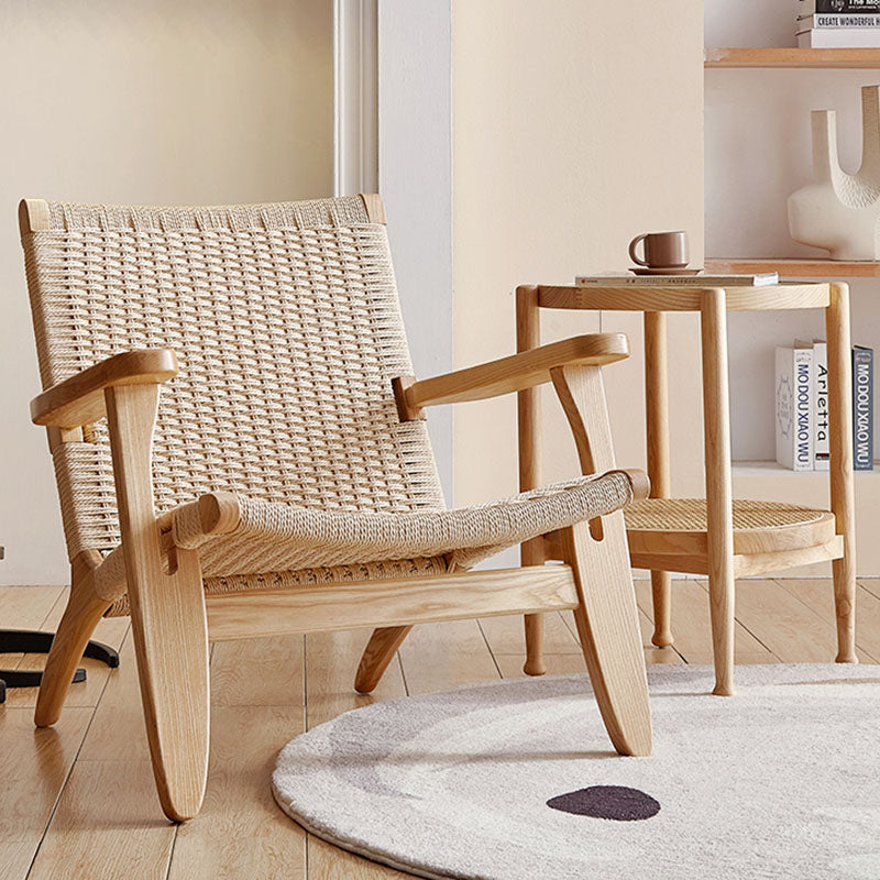 Hans CH25 Lounge Chair, Oiled Oak, Natural Cord