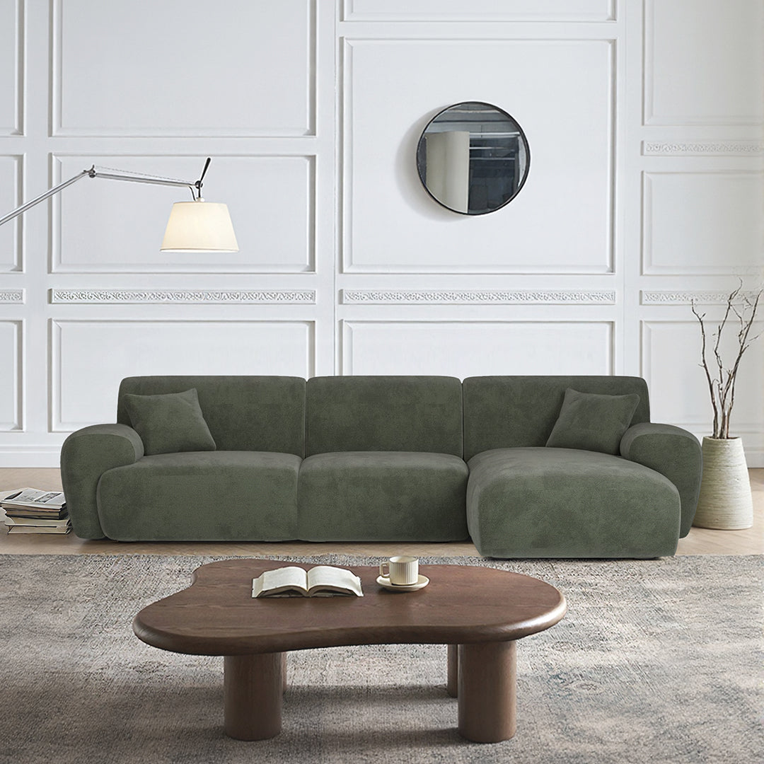 Khatri Three Seater Corner Sofa, Chenille