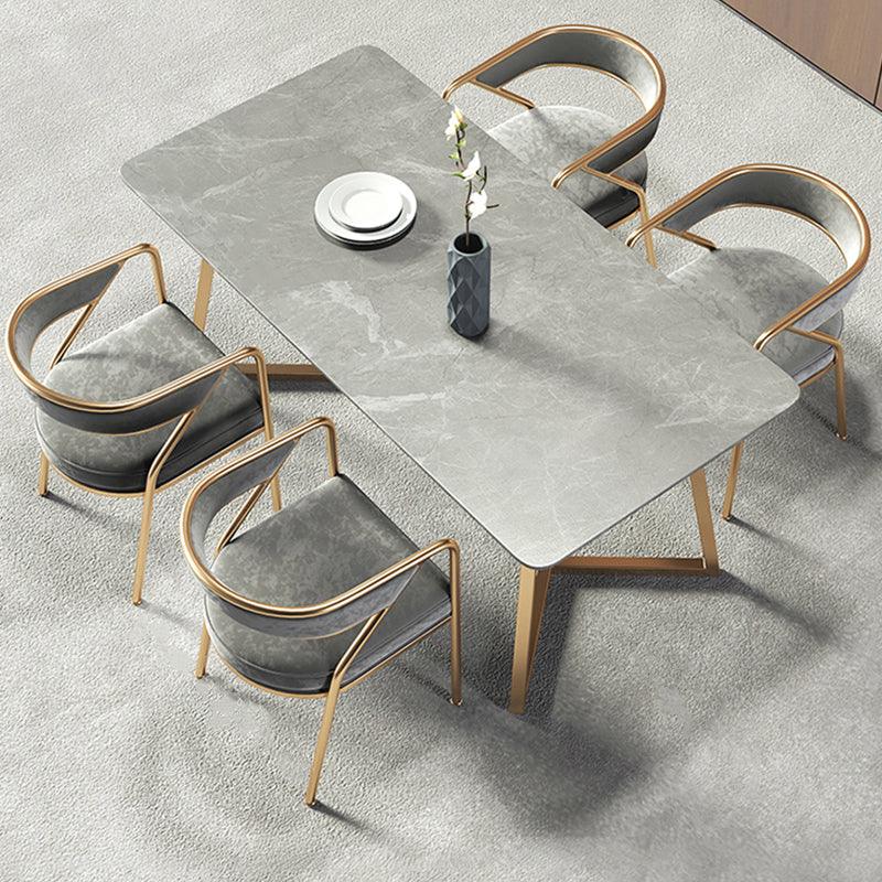 Attleboro Dining Table, Sintered Stone & Gold