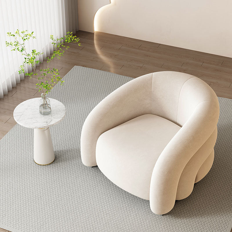 K93 Armchair, White Velvet