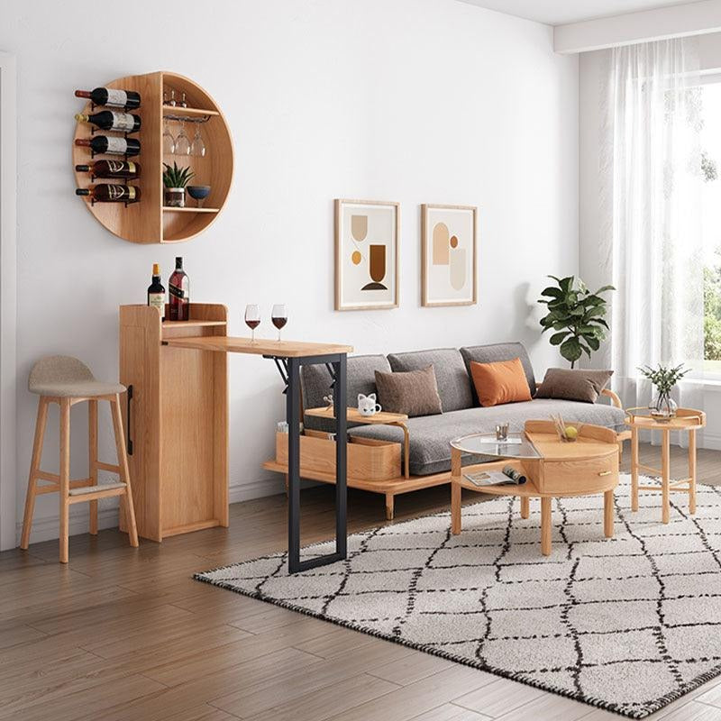 Liz Bar Table Set, Oak, Extandable