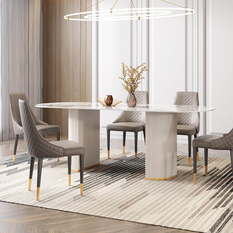 Costanza Dining Table, Sintered Stone, White