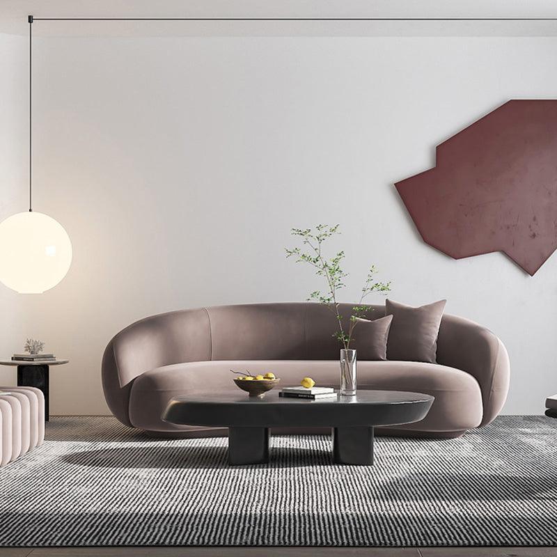 Romelia Three Seater Curved Sofa, Velvet
