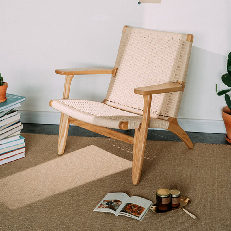Hans CH25 Lounge Chair, Oiled Oak, Natural Cord