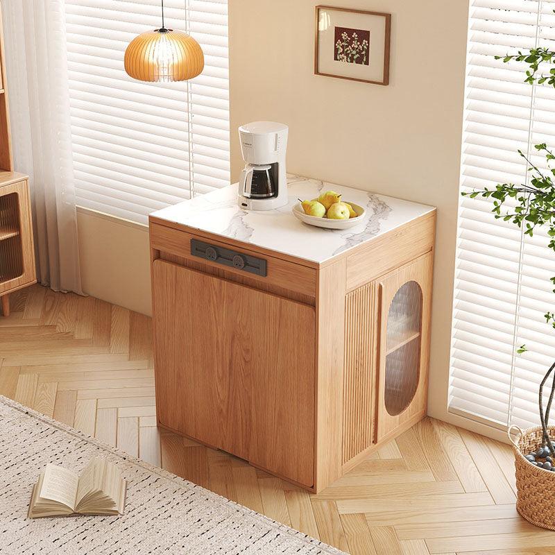 Kacey Extendable Dining Table Set, Storage, Solid Wood