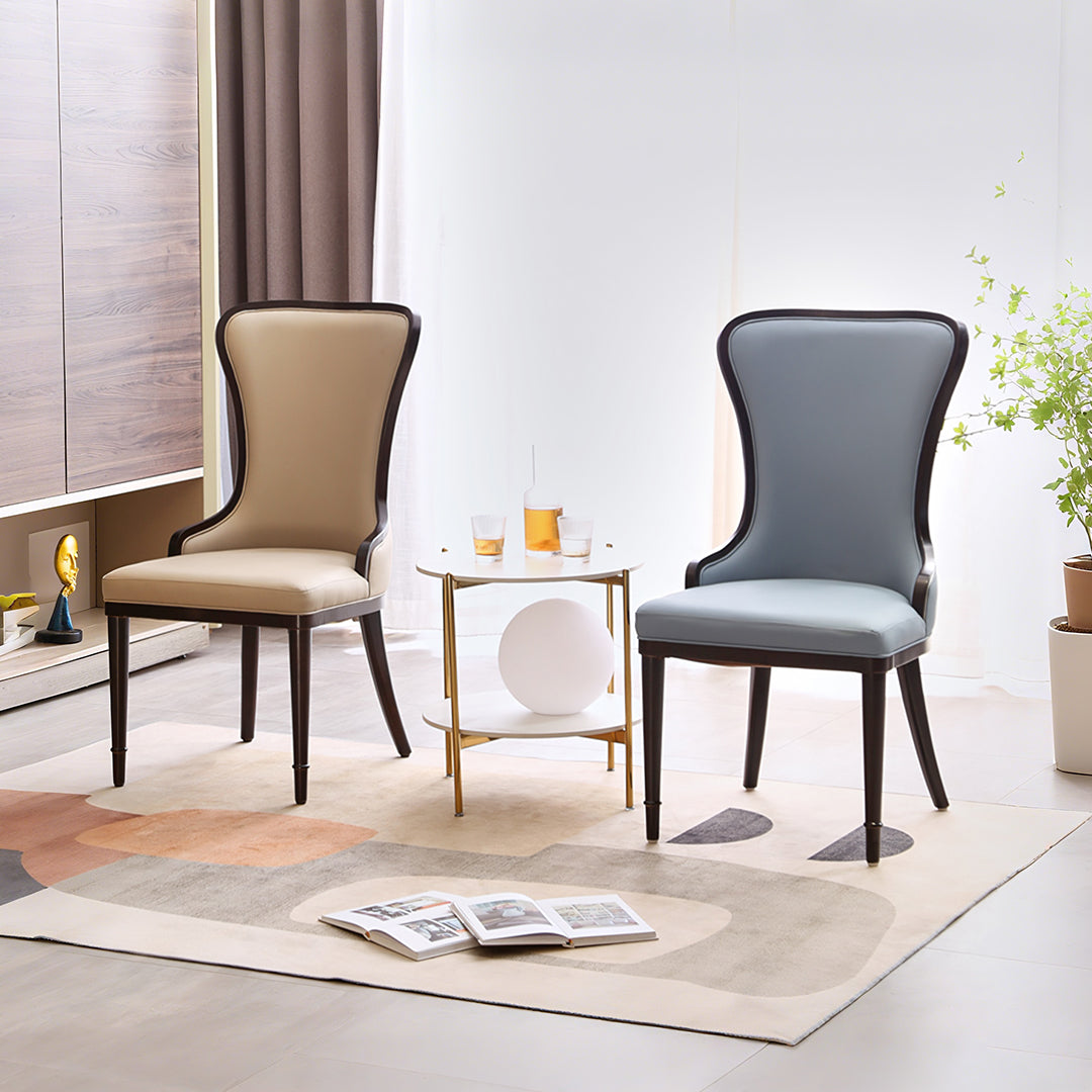 Inoue High Back Dining Chair, Leather