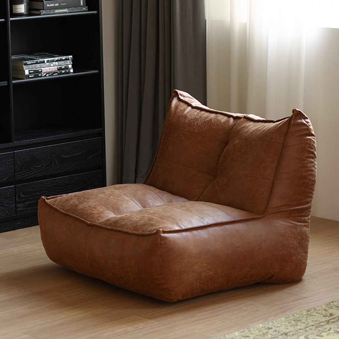 Nalany Lazybag style Bean Bag, Leathaire