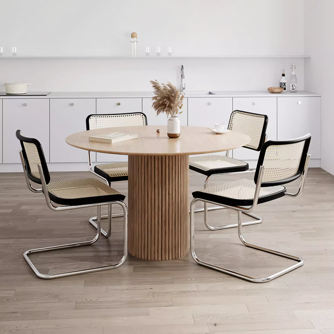Ivar Round Dining Table, Oak Or Walnut