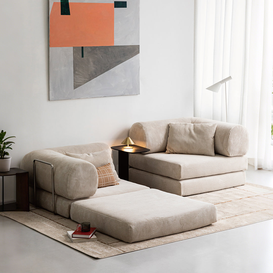 Bacardi Foldable Lazy Sofa Bed For Lounging, Corduroy