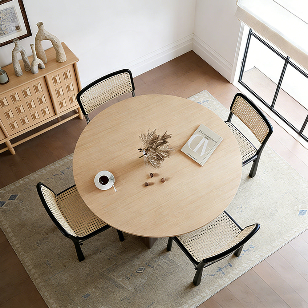 Ivar Round Dining Table, Oak Or Walnut