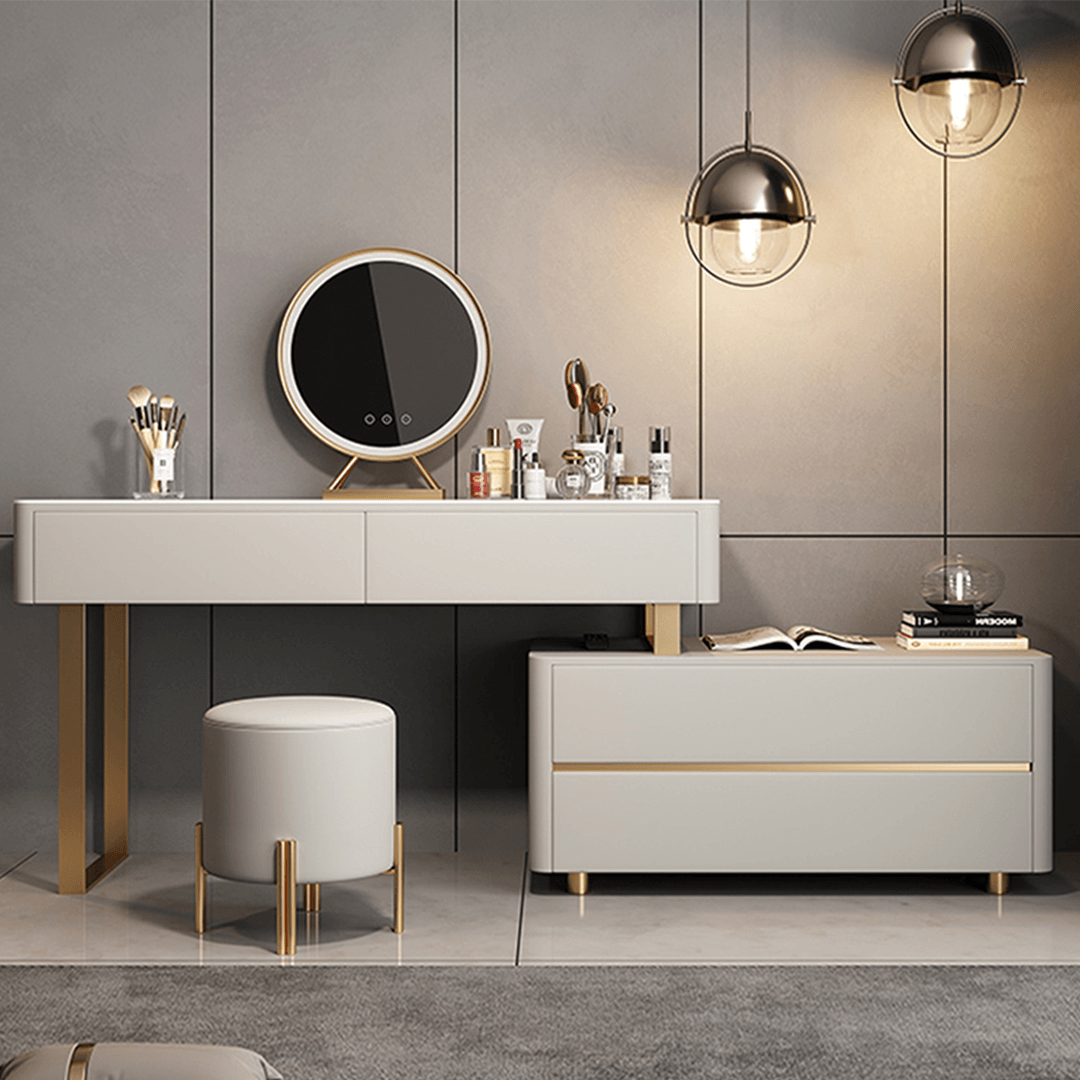 Maynard Dressing Table With Sideboard With LED Mirror