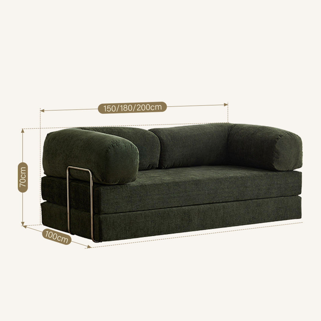 Yamada Foldable Lazy Sofa Bed, Linen