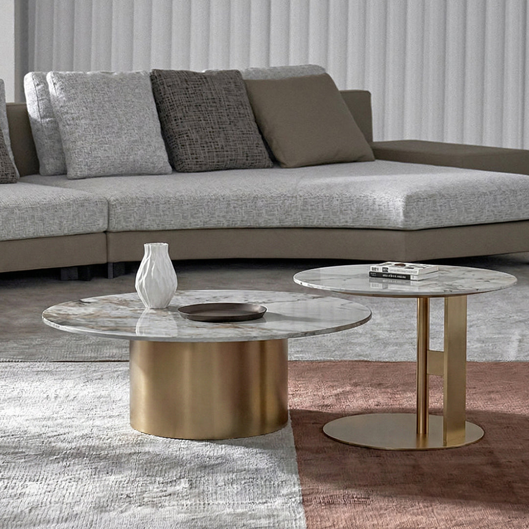 Coar Nesting Coffee Table Set, Gold & Grey