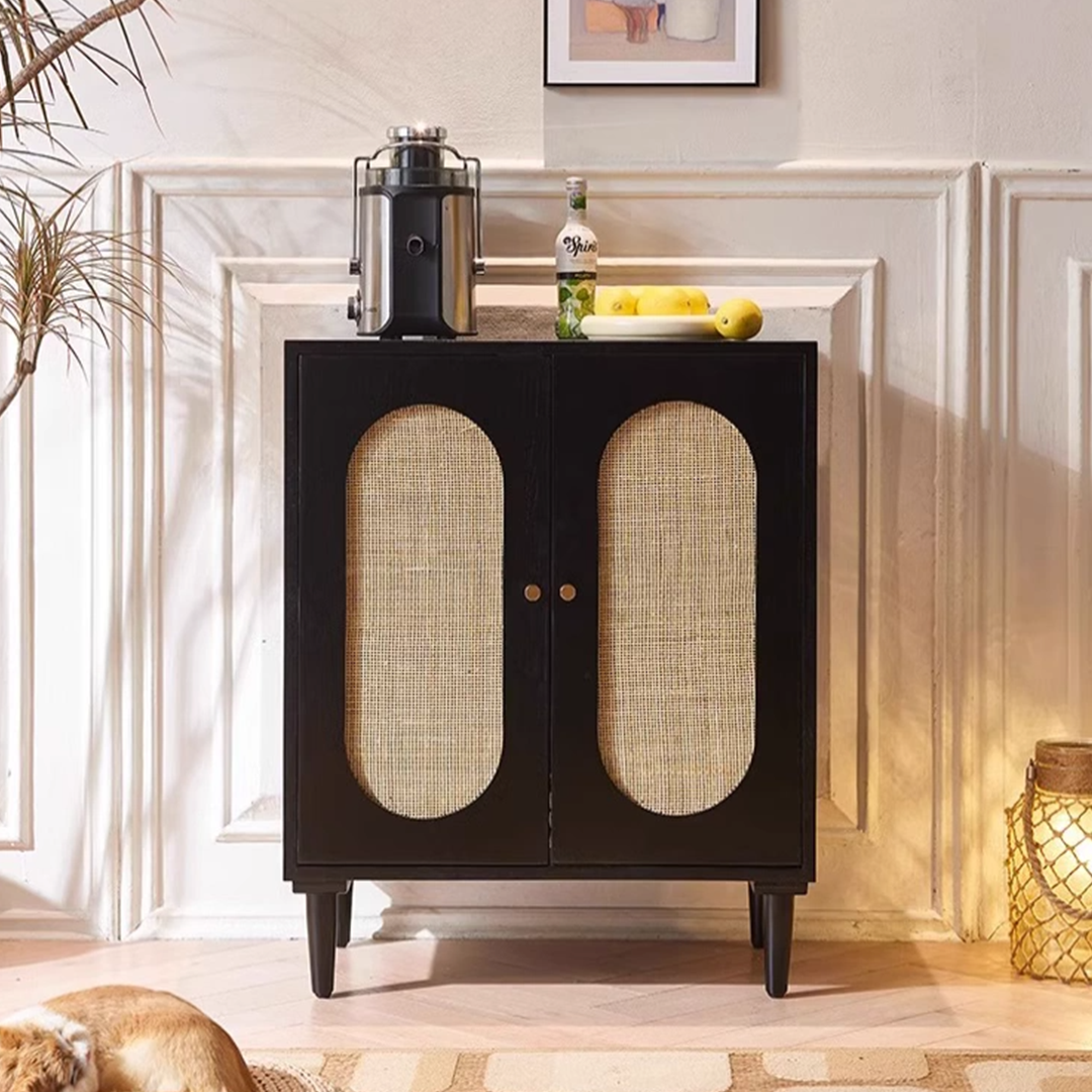 Beatrix Retro Rattan Sideboard