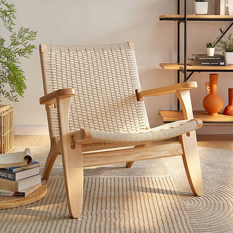 Hans CH25 Lounge Chair, Oiled Oak, Natural Cord